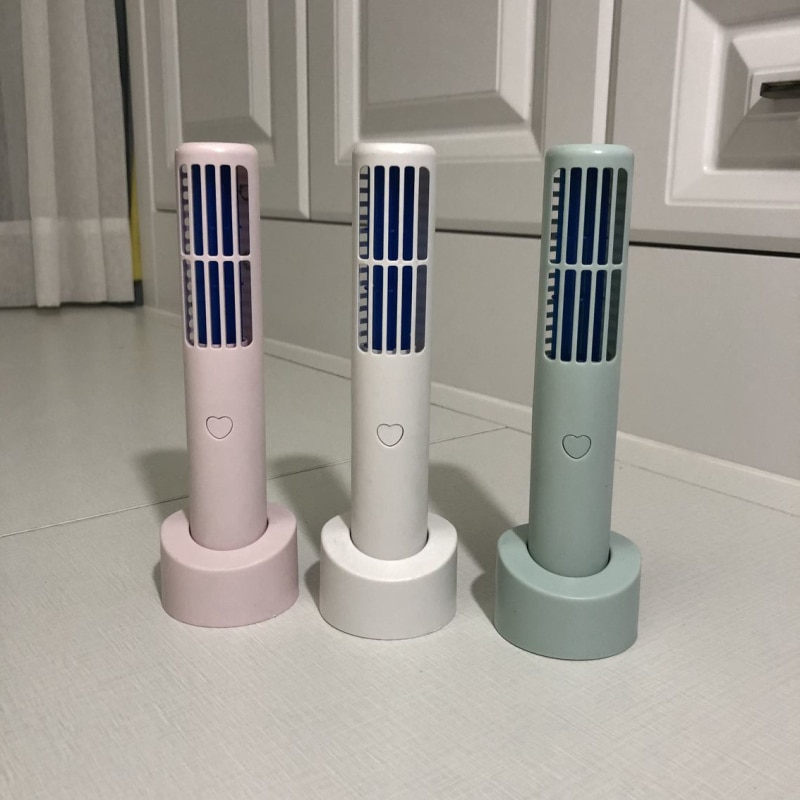 Usb Oplaadbare Draagbare Bladeless Fan Bladloze Ventilator Handheld Mini Luchtkoeler Geen Blad Handy Fan Met 3 Ventilator Snelheid Niveau koeler