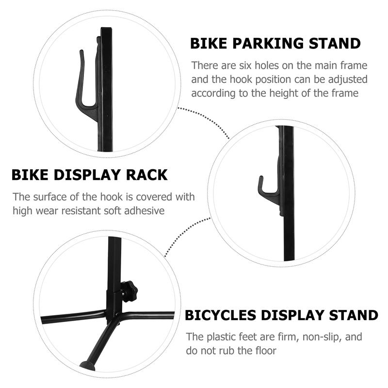 Cykelparkeringsstativ lodret justerbar bøjle cykler parkeringsbeslag