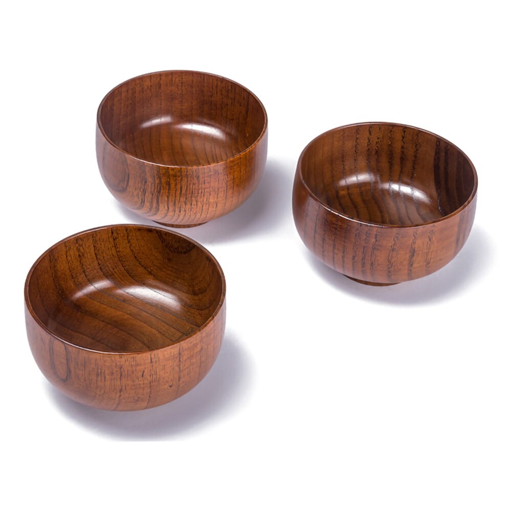 WEKADRIN 4er Set Holz Gewürzschalen - Natürliche Dip Schalen Für Sojasauce Und Mehr