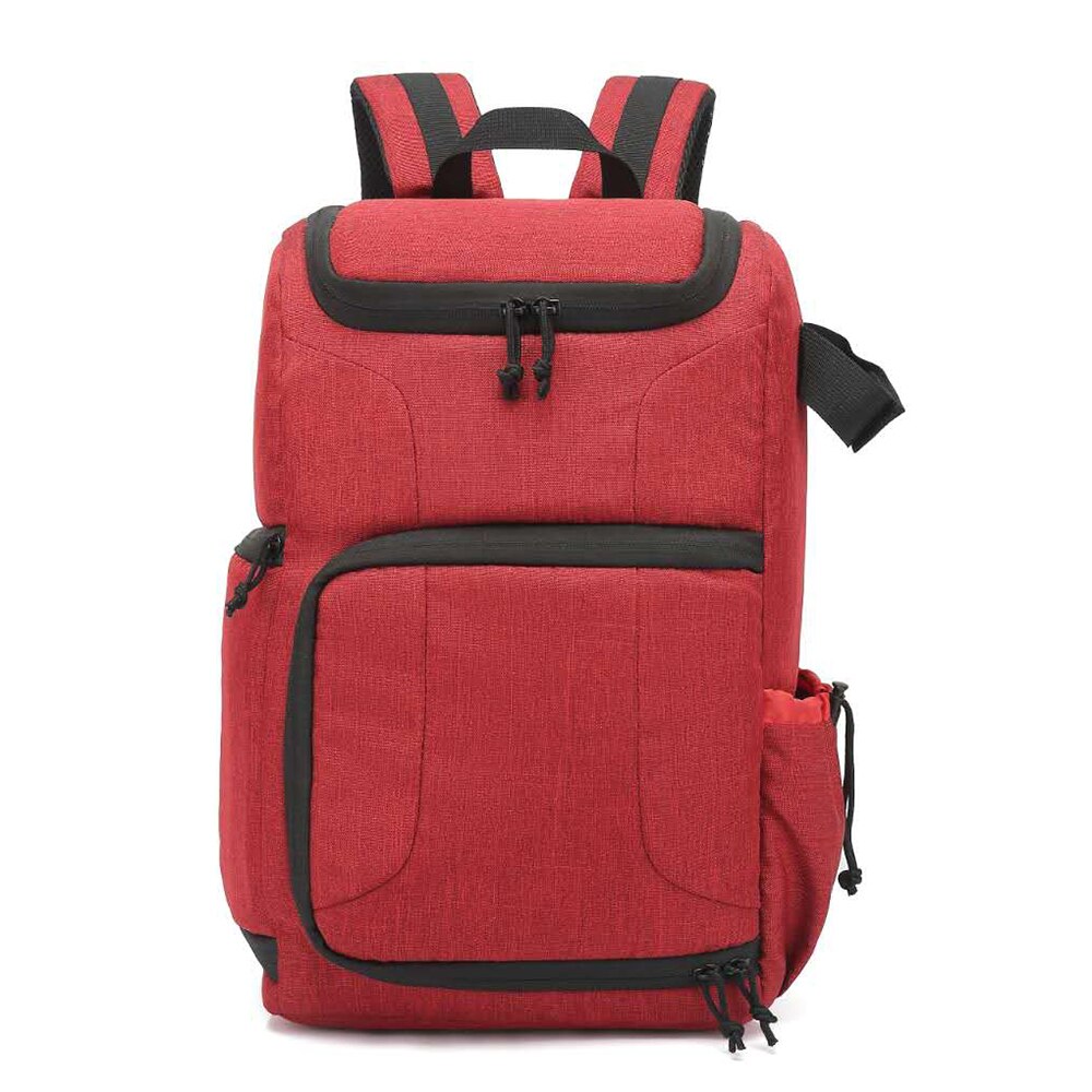 Multi-functional Waterproof Camera Knapsack Large Capacity Portable Travel Camera Bag 【Support 】: Red