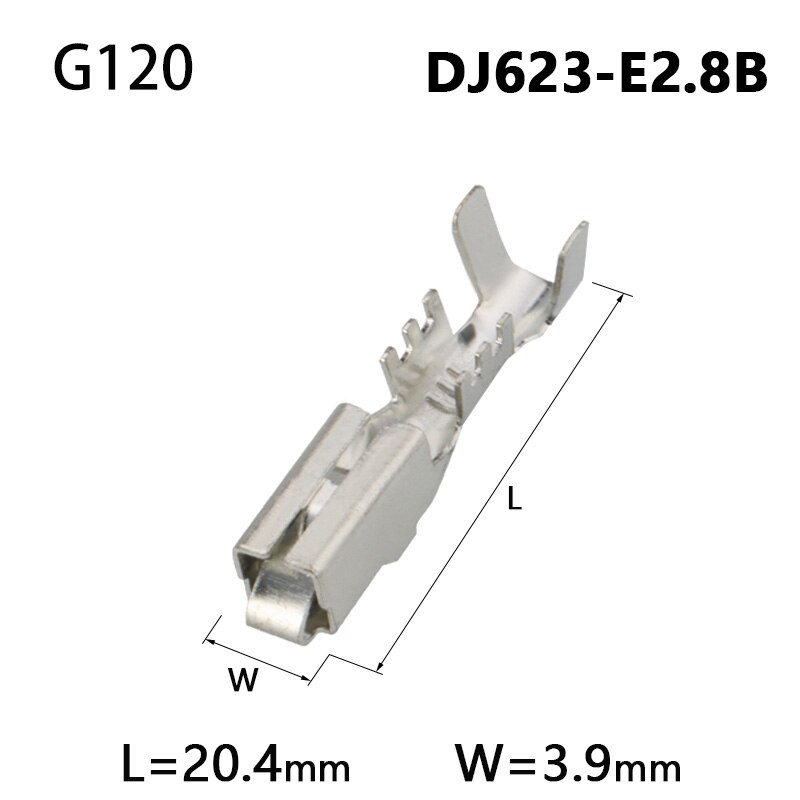 50 Pcs Pin Female Connector For TE/Tyco/AMP/Boschs Male Crimp Terminal Auto Electrical Male Female Wire Terminals Pins: G120 / 100PCs