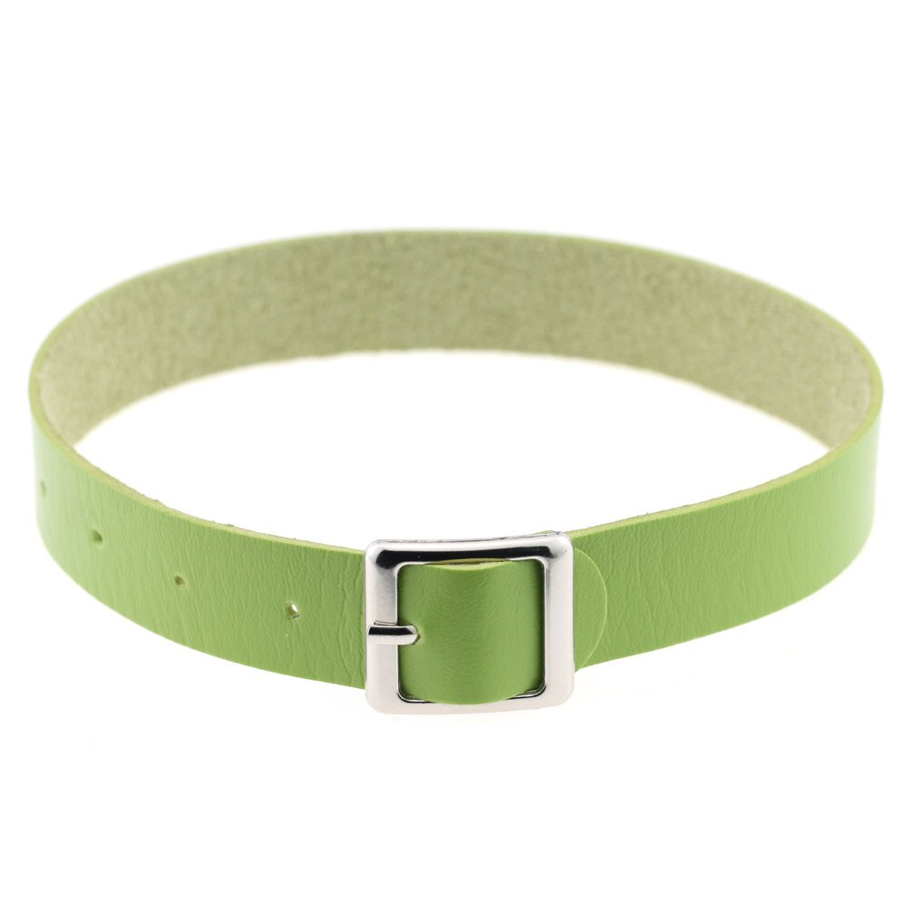 Punk Rock collana in pelle PU gotica cuore tondo Spike rivetto colletto con borchie girocollo collana a catena regalo fatto a mano gioielli per il corpo: 15