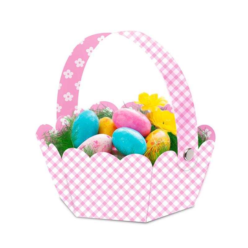 12pcs Delicate Easter DIY Baskets Adorable Egg Storage Baskets Festival Decors Easter Party Candy Bags