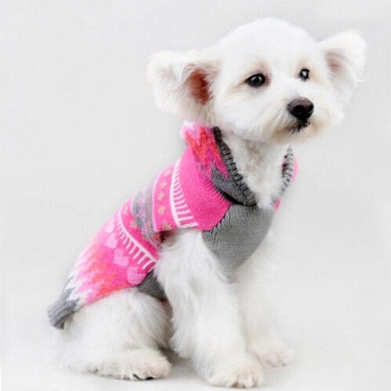 Vinter kæledyrstøj varm jul hundetøj lille hund strik trøje kat kostume hunde hættetrøjer sweater til chihuahua bamse