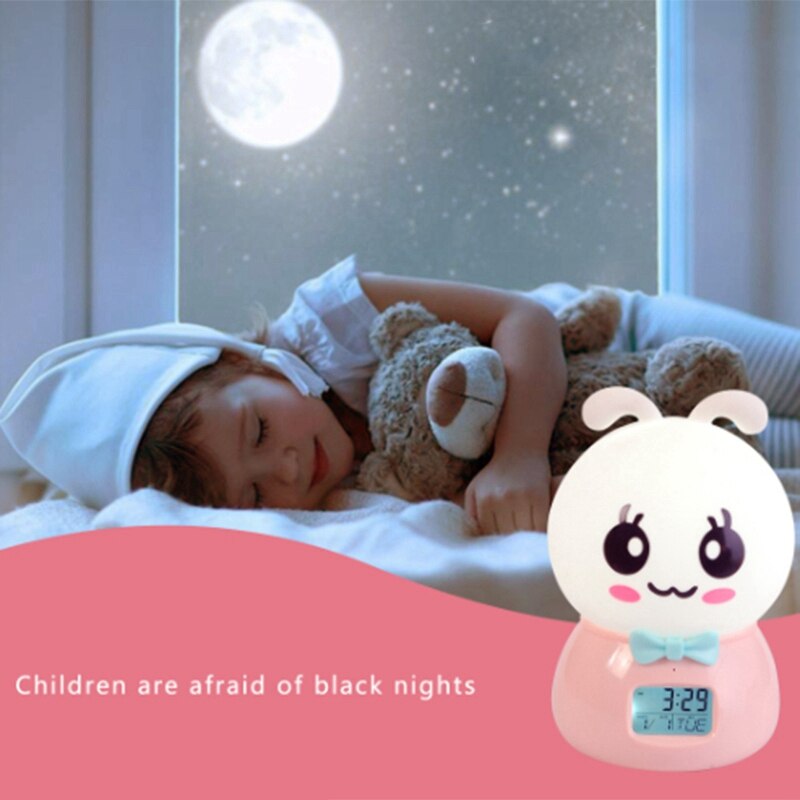 Press Sensor LED Night Light Multi-Function Smart Alarm Clock Bluetooth Speaker USB LED Night Lamp Pat Light Children Kids Chris
