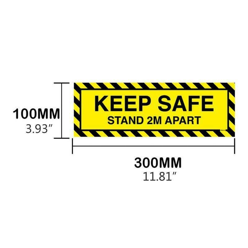 Social Distancing Floor Decals Safety Floor Sign Marker Poster Maintain 2M Distance Sign Sticker For Crowd Control Guidance