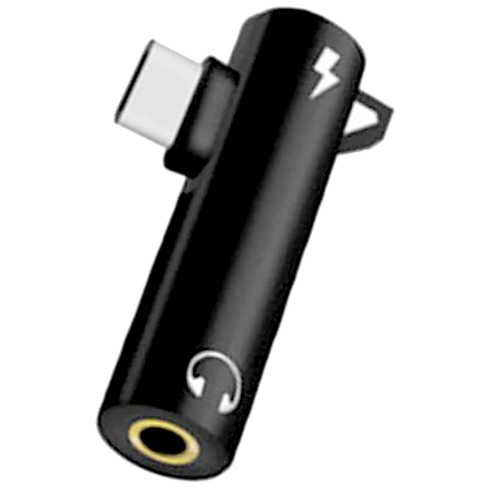 Type-C Audio Adapter Haak Bel Muziek Opladen 2-In-1 3.5Mm Rond Gat Oortelefoon Converter