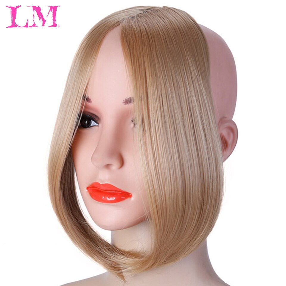 Long Clip In on Front Hair Side/Middle Part Fringe Hair Synthetic Wig Natural Black Brown Black High Temperature Fiber: 923-103