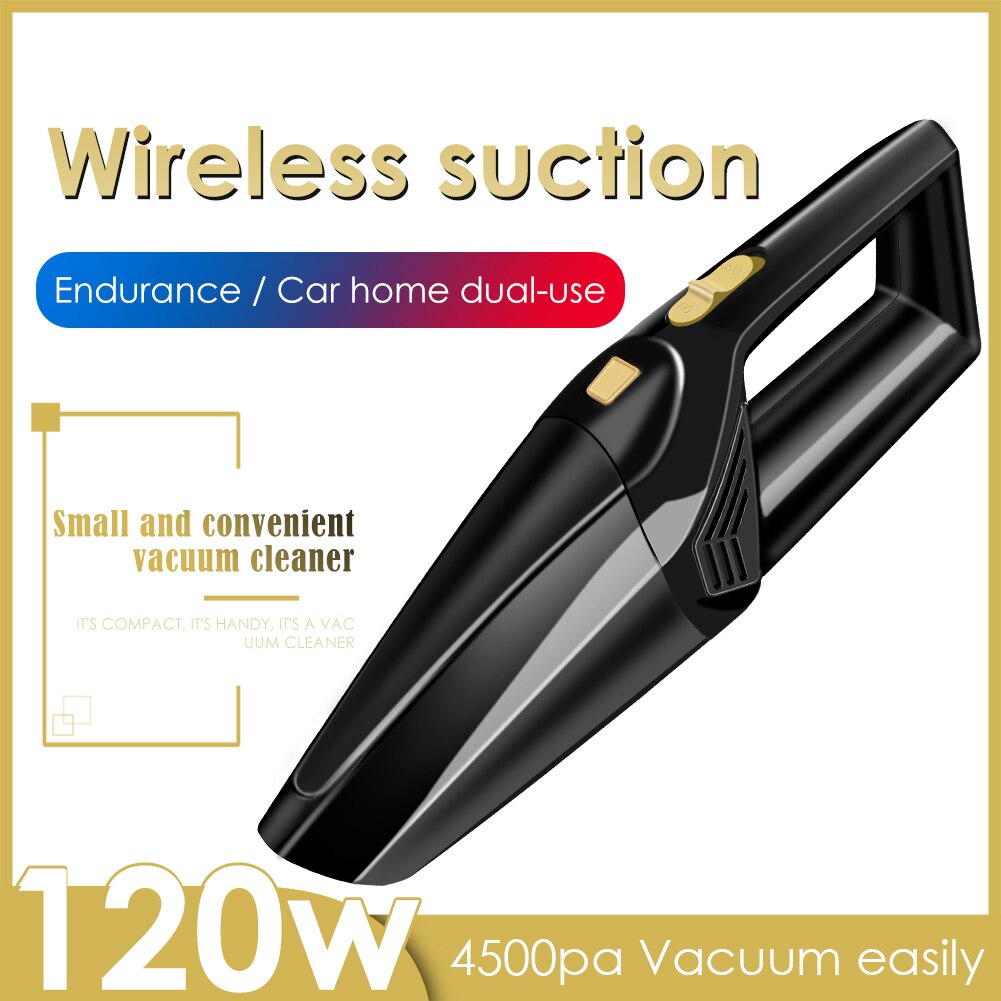 12V 120W 4500Pa Mini Car Vacuum Cleaner Portable Handheld Cordless Wet Dry Dual Use Auto Vacuum Cleaner Car Cleaning