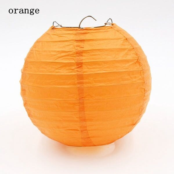 1Pcs 6Inch (15Cm) kleurrijke Papieren Lantaarn Ronde Lamp Bruiloft Thuis Party Festival Verjaardagsfeestje Decoratie Tuin Diy Supplies: Oranje