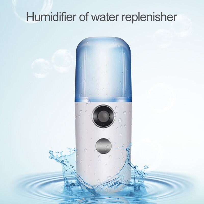 Humidificador de aire pequeño portátil USB recargable 30ML medidor de agua portátil ultrasónico carga Mini leche aceite vaporizado cara