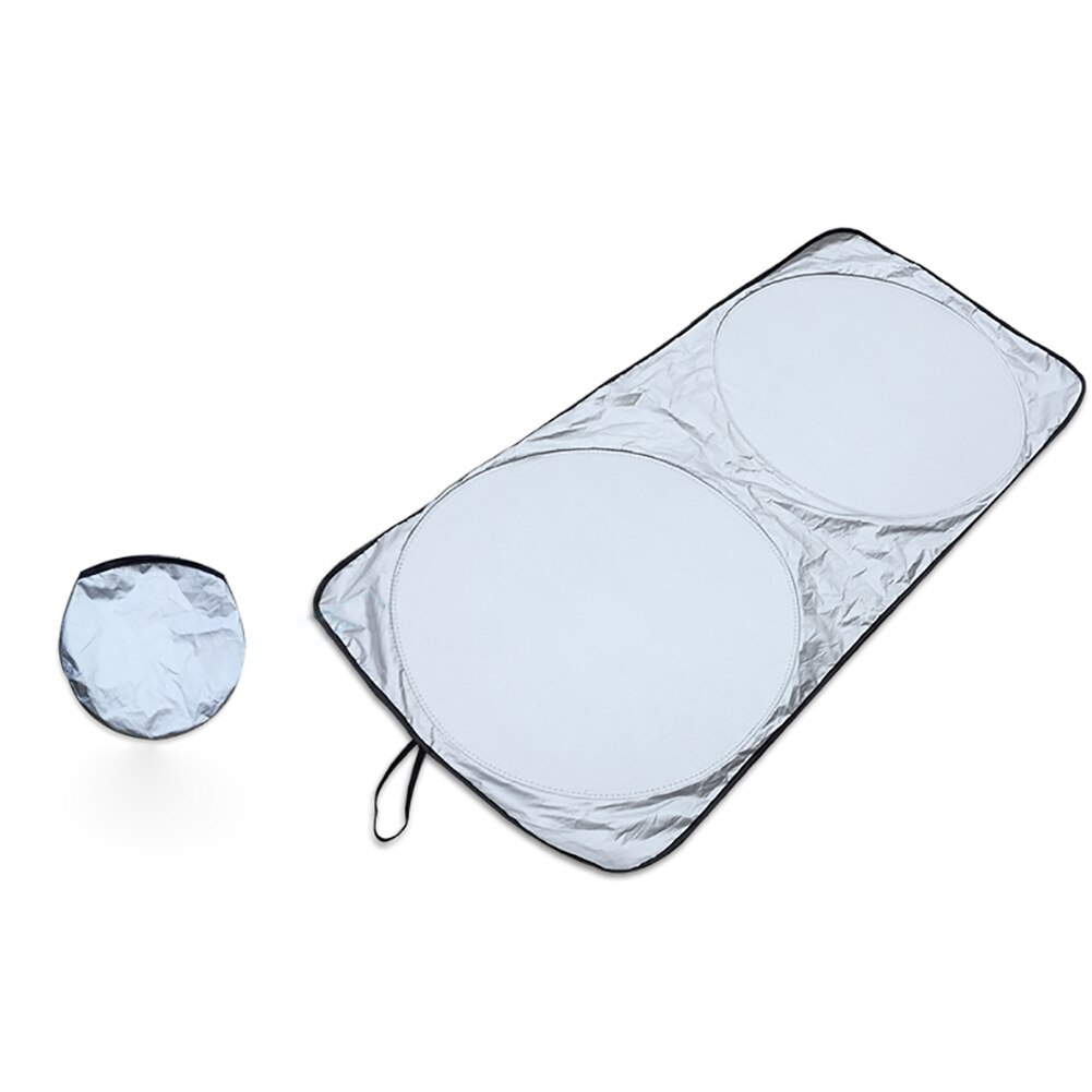 Car Windshield Sun Shade Visor Shield Dual Circle Cover Folding UV Protector