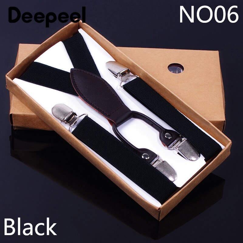 Deepeel 1pc 2*80cm Kids Elastic Suspenders Polyester Adjustable Clip-On Braces Suspender Child Jockstrap Costume Decoration