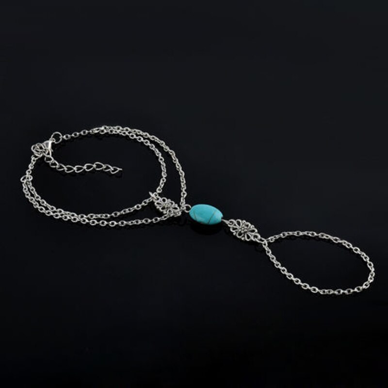 Women Charms Bead Chain Bracelets Vintage Link Bracelets Jewelry