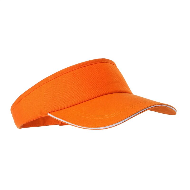 casquette couleur unie hommes et femmes sport Tennis casquette pas Top visière Tennis plage chapeau Sports de plein air: Orange