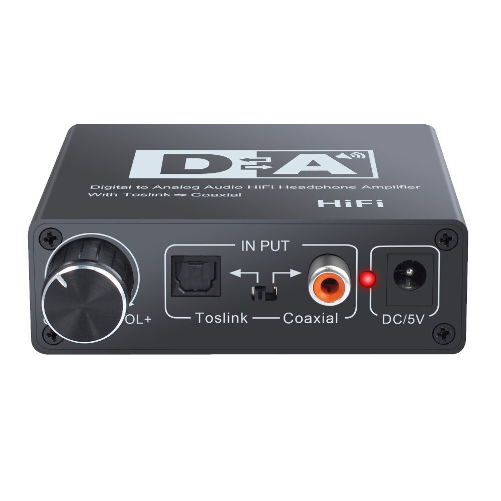 Hifi DAC Amp Digital To Analog Audio Converter RCA 3.5mm Headphone Amplifier Toslink Optical Coaxial Output Portable dac 24bit