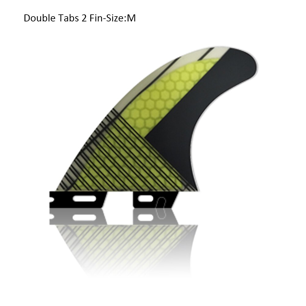 2 -surffinne aus fiberglas mit wabenstruktur, tri-fin-set, größe m, im angebot.