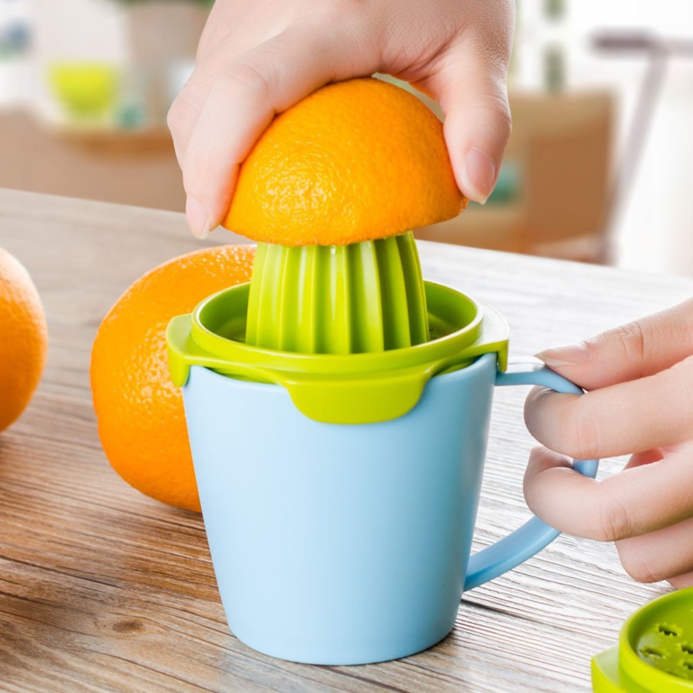 3 In 1 Multifunction Juicer Lemon & Lime Squeezer Citrus Fruit Juicer Grinder Hand Masher Manual Press Juicer Cup