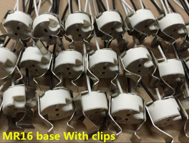 MR16 base with clip with wire g5.3 lamp holder with clip wire MR16 base g5.3 mr11 lamp base clip spring sheet mr16 lamp holder