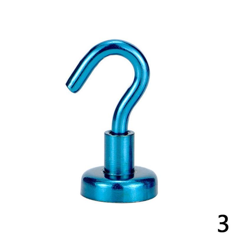 1pcs Strong Magnetic Powerful Hooks Heavy Duty Magnet Holder Wall Hanging Hanger Magnetic Base Home Hardware Magnetics Holder: blue
