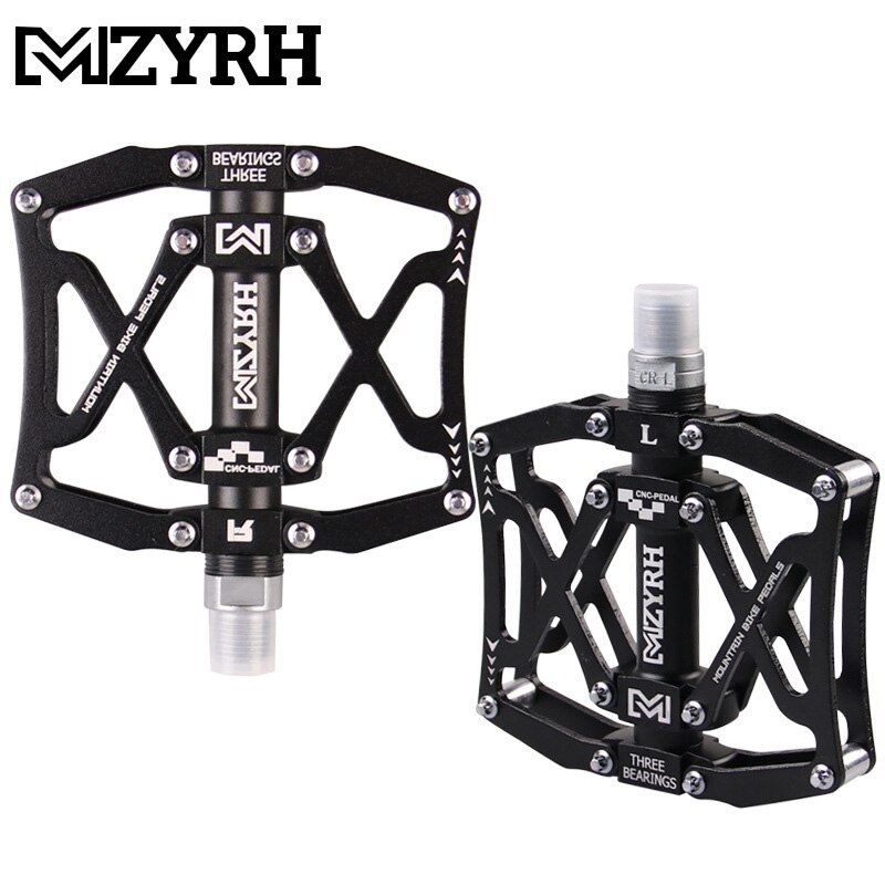 MZYRH Aluminuim MTB Mountain Bike 3 Sealed Bearing Bicycle Pedals Wide: Black