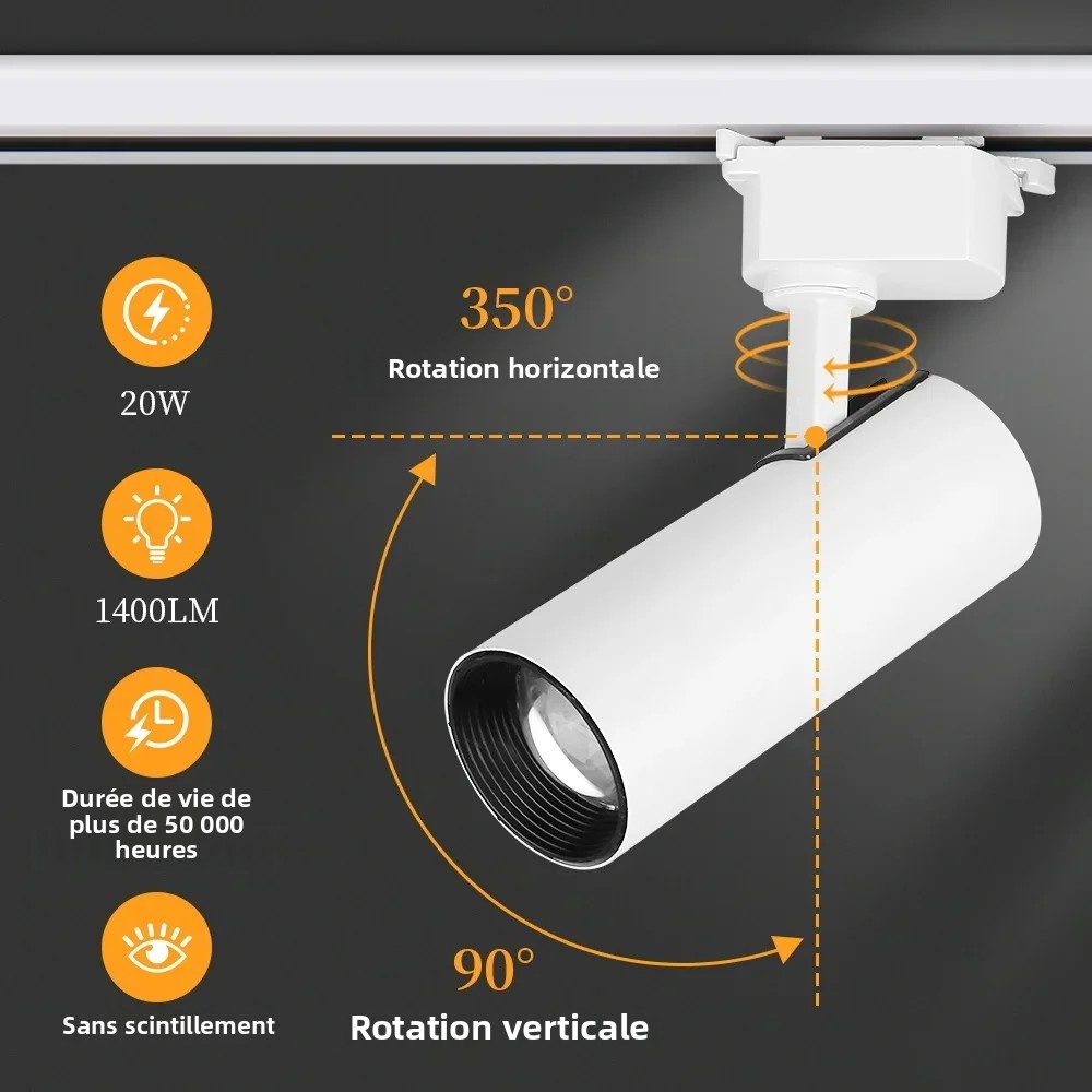 Plafoniera a binario a LED dimmerabile 110V 220V 3 colori Faretto con telecomando Lampada a LED lineare Apparecchio di illuminazione da cucina