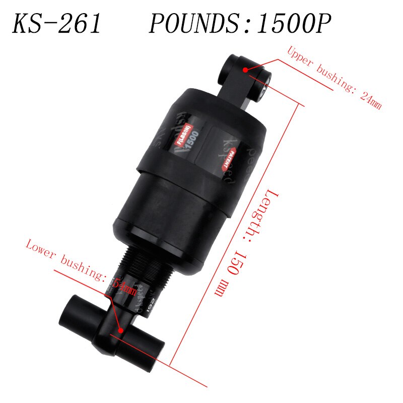 Ks Schokdemper Mountainbike Achter Blaas Vouwfiets Elektrische Voorjaar Schokdemper Scooter 1200 3000 Lbs: KS261 150mm
