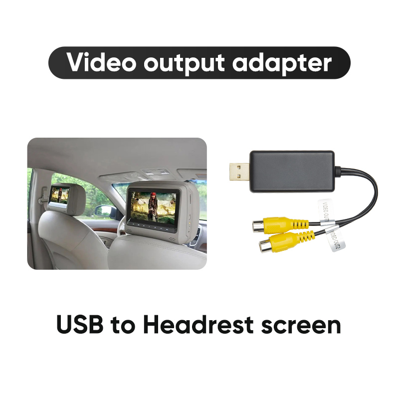 Ainavi Externes Mikrofon für Android Autoradio MIC RCA Video In Out Lüfter Multimedia USB Kabel: Elfenbein