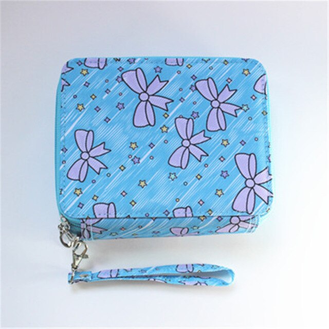 72 Holes Pencil Case School Cute Big Pencilcase for Girl Boy Cartridge Pen Box Large Pencase Storage Bag Kawaii Penal Stationery: Bow