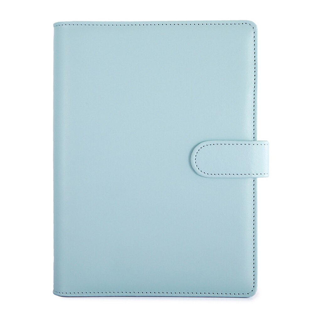 Klassische verlieren Blatt Ring Bindemittel Notizbuch Planer Tagebuch Notizbuch Abdeckung PU Leder Abdeckung: Blau A6