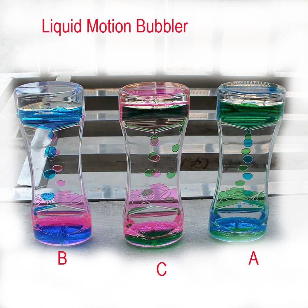 Sablier sablier bicolore minuterie dynamique sablier liquide mouvement barboteur et parfait Fidget