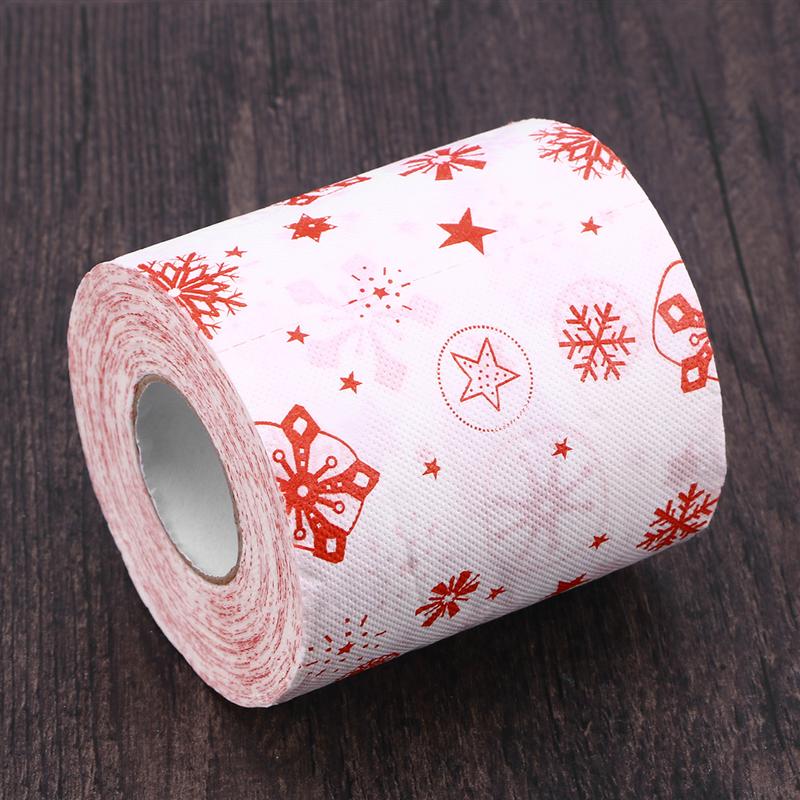 rollo de papel higiénico para baño en casa rollo de papel higiénico de rollo de papel Feliz Navidad para mesa sala de estar Baño