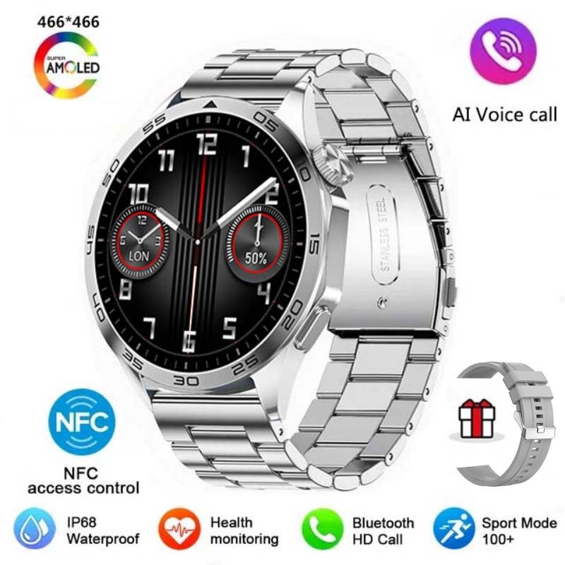 2024 nowy męnarty Smartwatch Bluetooth dzwoni 1. 43-calowy 466*466 AMOLED ekran HD bezprzewodowe ładowanie IP68 wodoodporny damski Smartwatch: Jasne