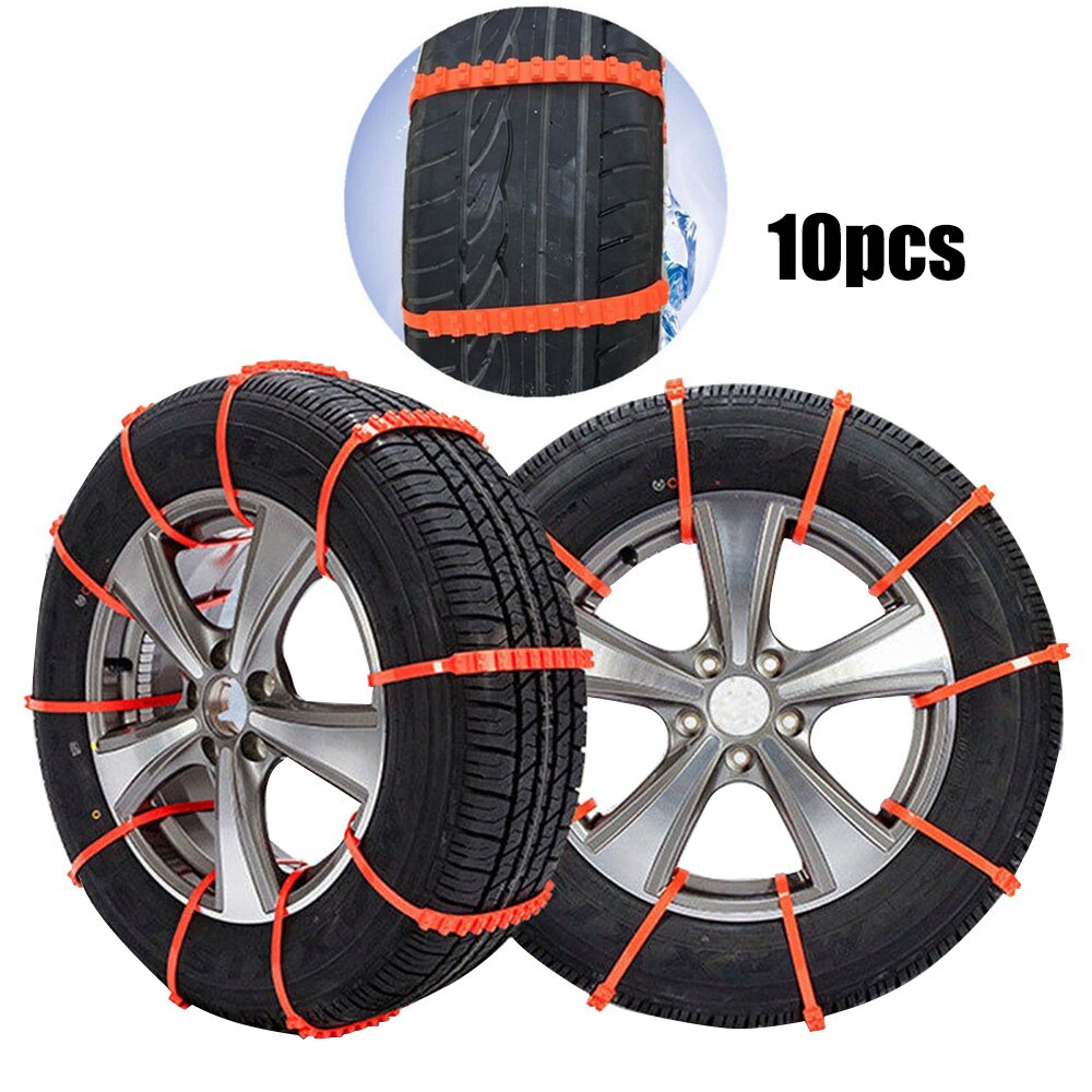 10Pcs Auto Anti-Slip Sneeuw Tyre Auto Universele Anti Slip Sneeuwkettingen Nylon voor Auto Vrachtwagen Sneeuw modder Wheel Tyre Kabelbinders