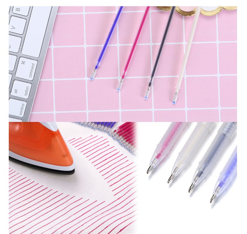 1Set = 10 Uds marcadores para tela lápiz calor de alta temperatura desapareciendo marcador plumas desaparecer de las líneas de dibujo Accesorios