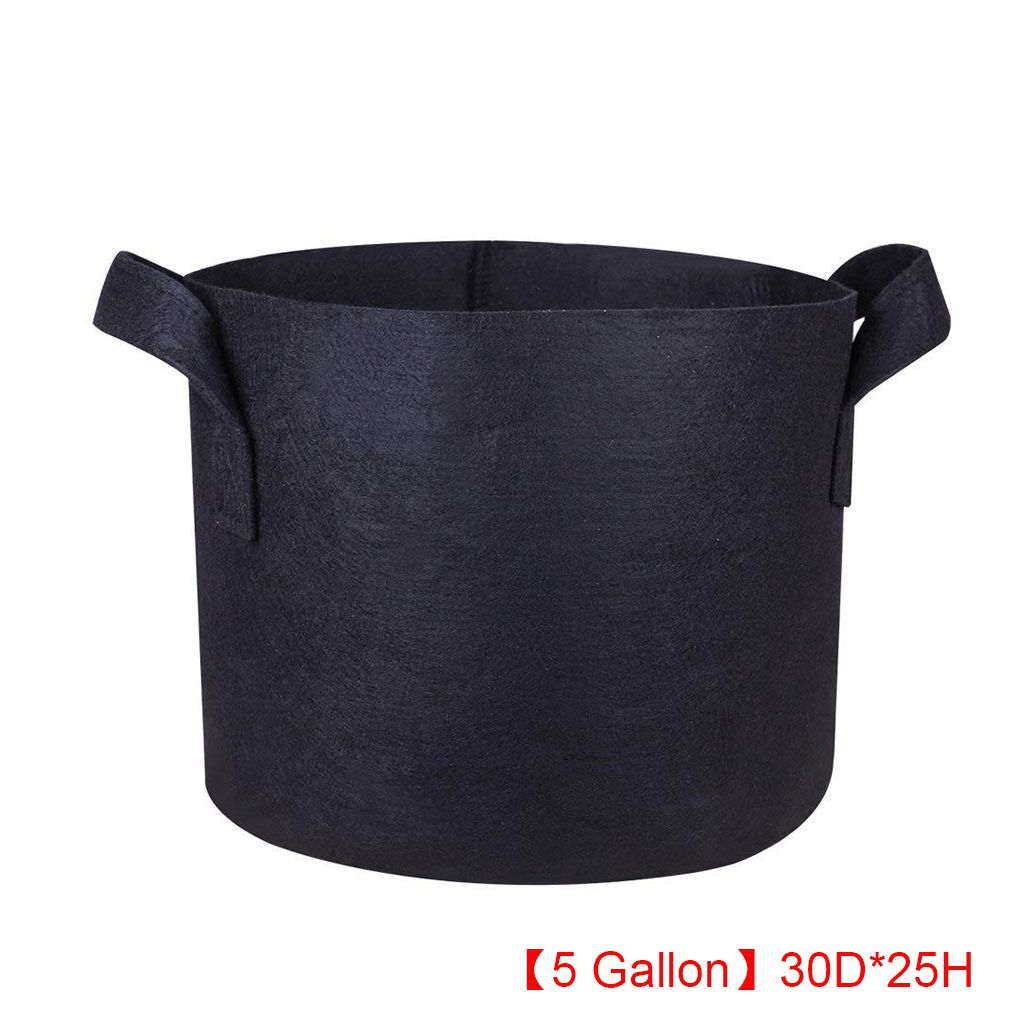 1/2/3/5/7 Gallon Hydrocultuur Zwart Planten Grow Bag Tuin Plant Container Bag Stof Ademend potten Plant Pouch Wortel Zak: 5 Gallon 30DX25H