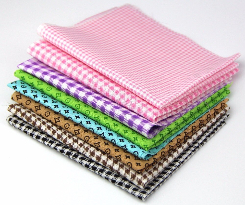 50 Pcs 10x10cm Cotton Fabric Printed Cloth DIY Patchwork Needlework Handmade Quilting Sewing Textile Material Bundle Fabrics