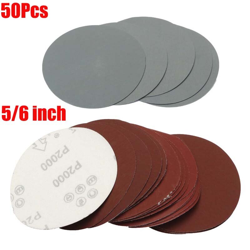 50Pcs 5/6 Inch Round Sandpaper Disk Sand Sheets 120/150mm 600-3000 Grit Hook Loop Sanding Disc For Sander Grits Abrasive Tools