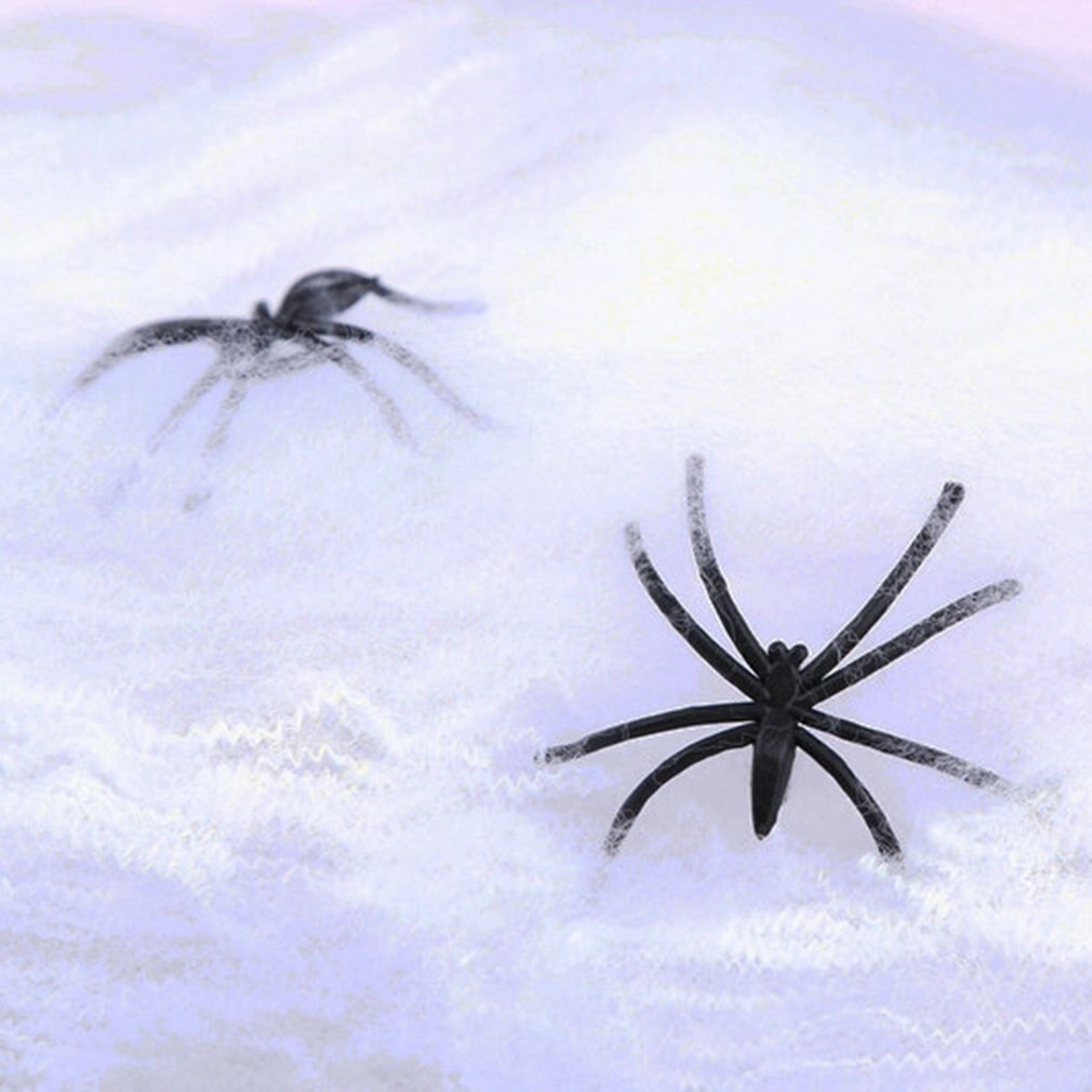 20g Halloween Scary Party Decor Stretchy Spider Web Cobweb Cotton Horror Halloween Decoration for Bar Haunted House Scene Props