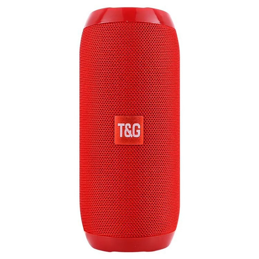 Bluetooth Wireless Speakers Waterproof Stereo Column Portable Speaker with Mic FM Radio MP3 Bass Sound Box: red