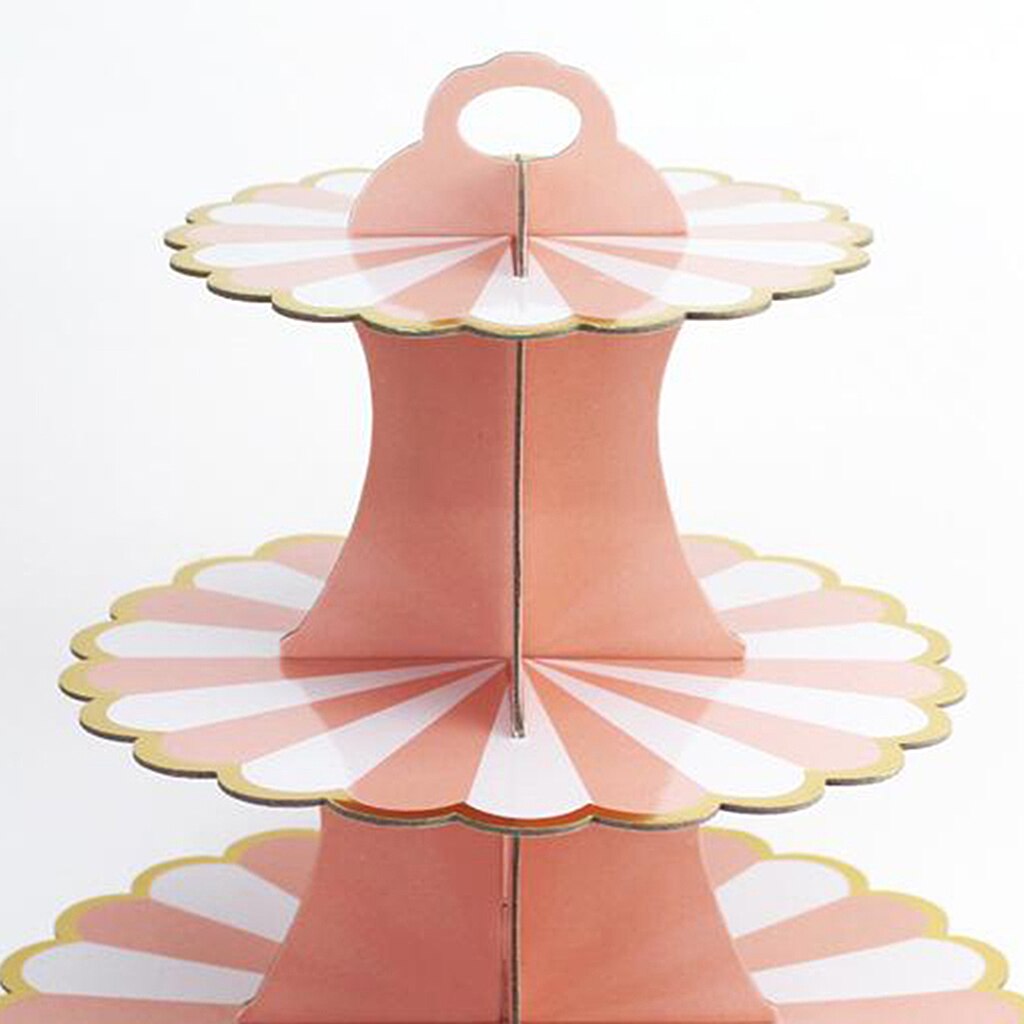 3 Tier Collapsible Cupcake Stand Cake Macaron Display Tower Birthday Party Tool