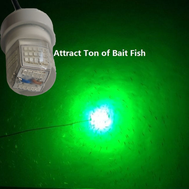 Groen Wit 12V Onderwater Led Drijvende Crappie Vissen Licht Attractor Voor Reservoir Vijver Vissen