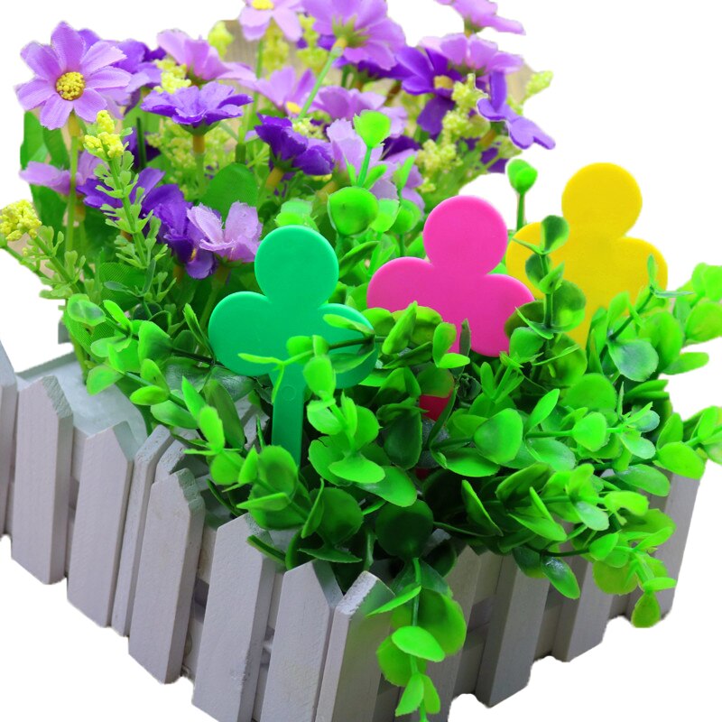 15 Goedkope Plastic Pruim-Vormige Decoratieve Etiketten En Stickers Van Bloemen En Sierplanten Logo Tag Card