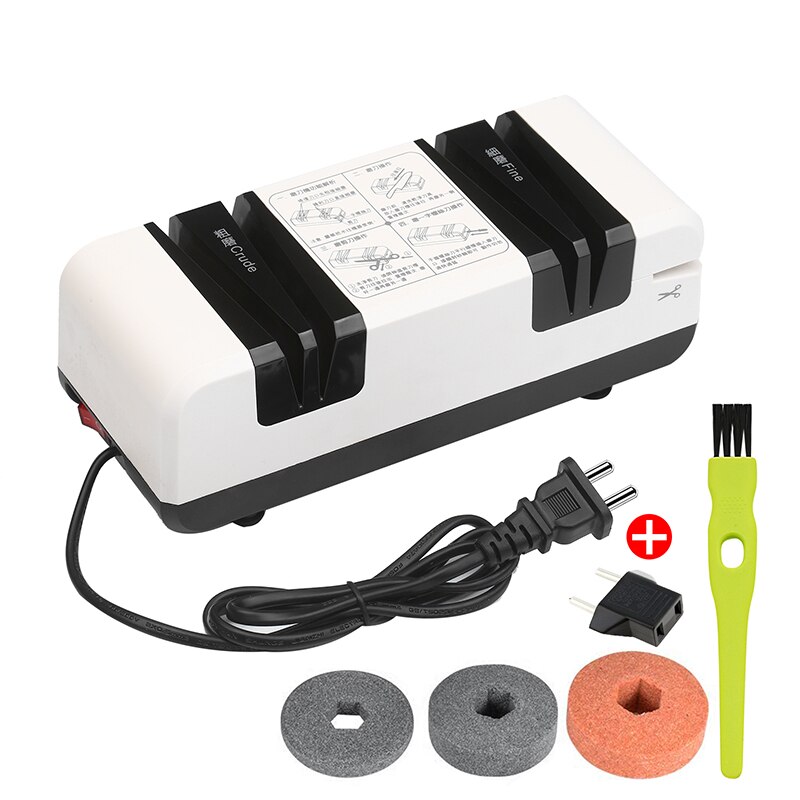 Afilador de cuchillos multifunción 220V afilador rápido eléctrico para el hogar, amoladora de cuchillos automática, cuchillo de cocina, amoladora, enchufe de la UE: T3 / US Plug