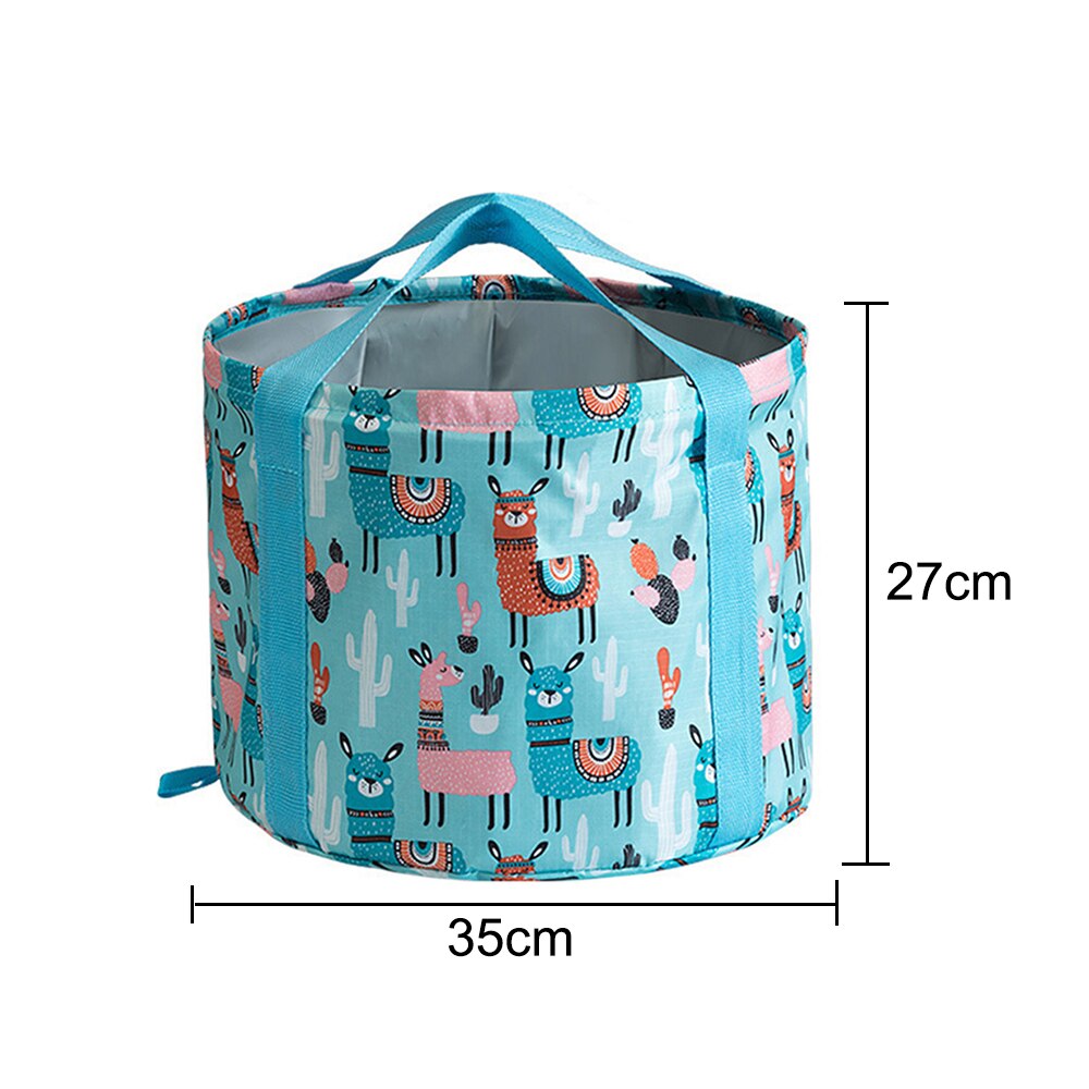 Foldable Foot Tub Portable Bath Bag Wash Basin Water Bucket Large Capacity Bath Feet Spa Massage Washing Tub For Outdoor Travel: Blue sheep 21L