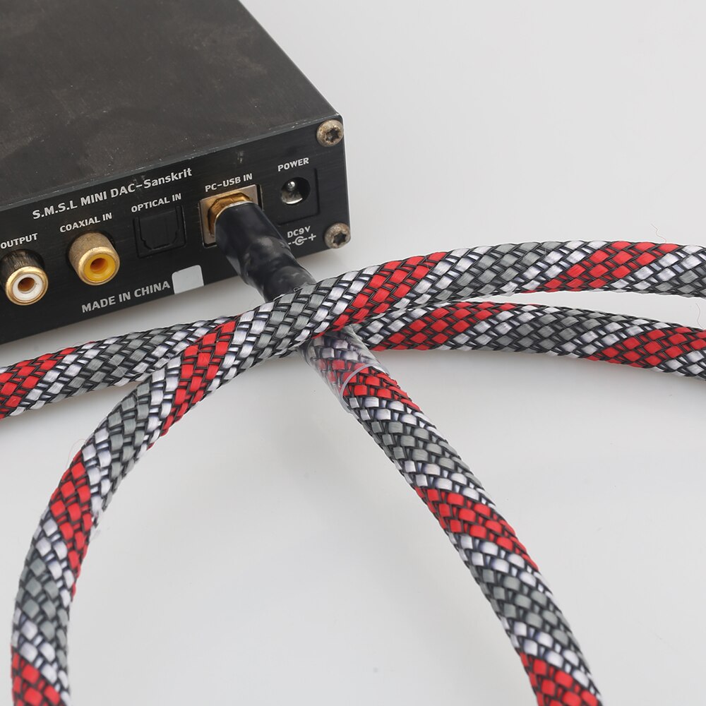 Hola-QED OCC chapados en plata cable de audio USB cable USB de datos cable DAC USB hifi cable A-B cable usb