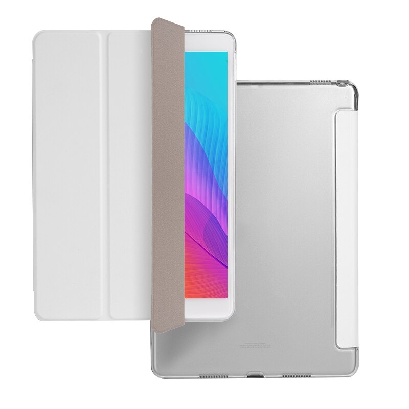 Inteligentne etui do Huawei MatePad T10S 10.1/T10 skórzane etui do tabletu Huawei MediaPad T5 10 10.1 &quot;AGS2-W09/L09/L03/W19: White / MatePad T10