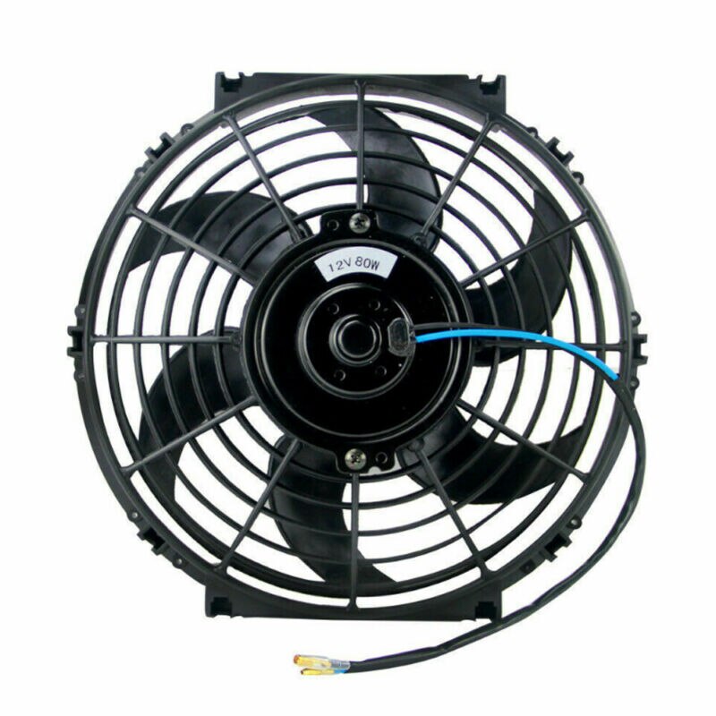 Universele 12V 80W 2100 Rpm Rechte Zwarte Blade Auto Elektrische Radiator Cooling Radiator Fan Kit 8 9&#39;&#39; 10 &#39;&#39;12&#39;&#39; 14&#39;&#39;