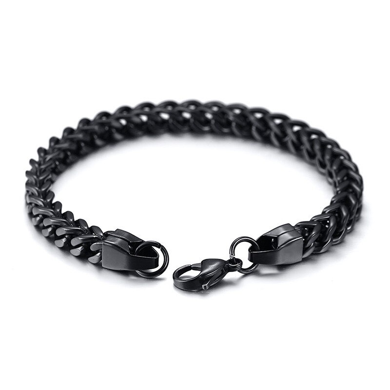 Zorcvens 3 cores intertravado curb link corrente pulseiras para homens de aço inoxidável casual jóias masculinas: 83098