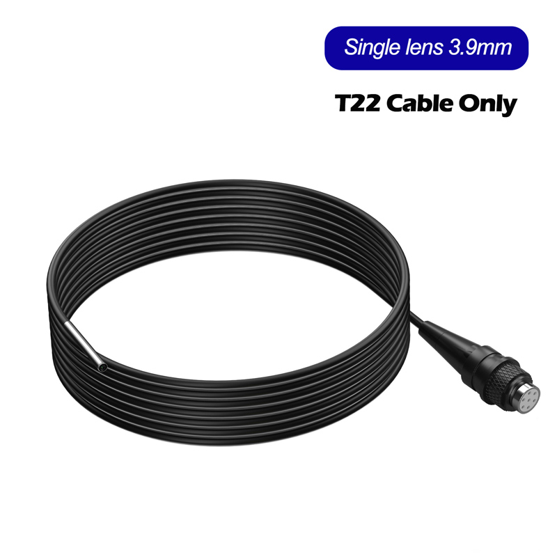 VISHRT Alleen endoscoopcamerakabel Enkele dubbele drievoudige lens 8 mm/5,5 mm/3,9 mm Alleen stijve kabel Camerakabel zonder schermmonitor: Black / 1m